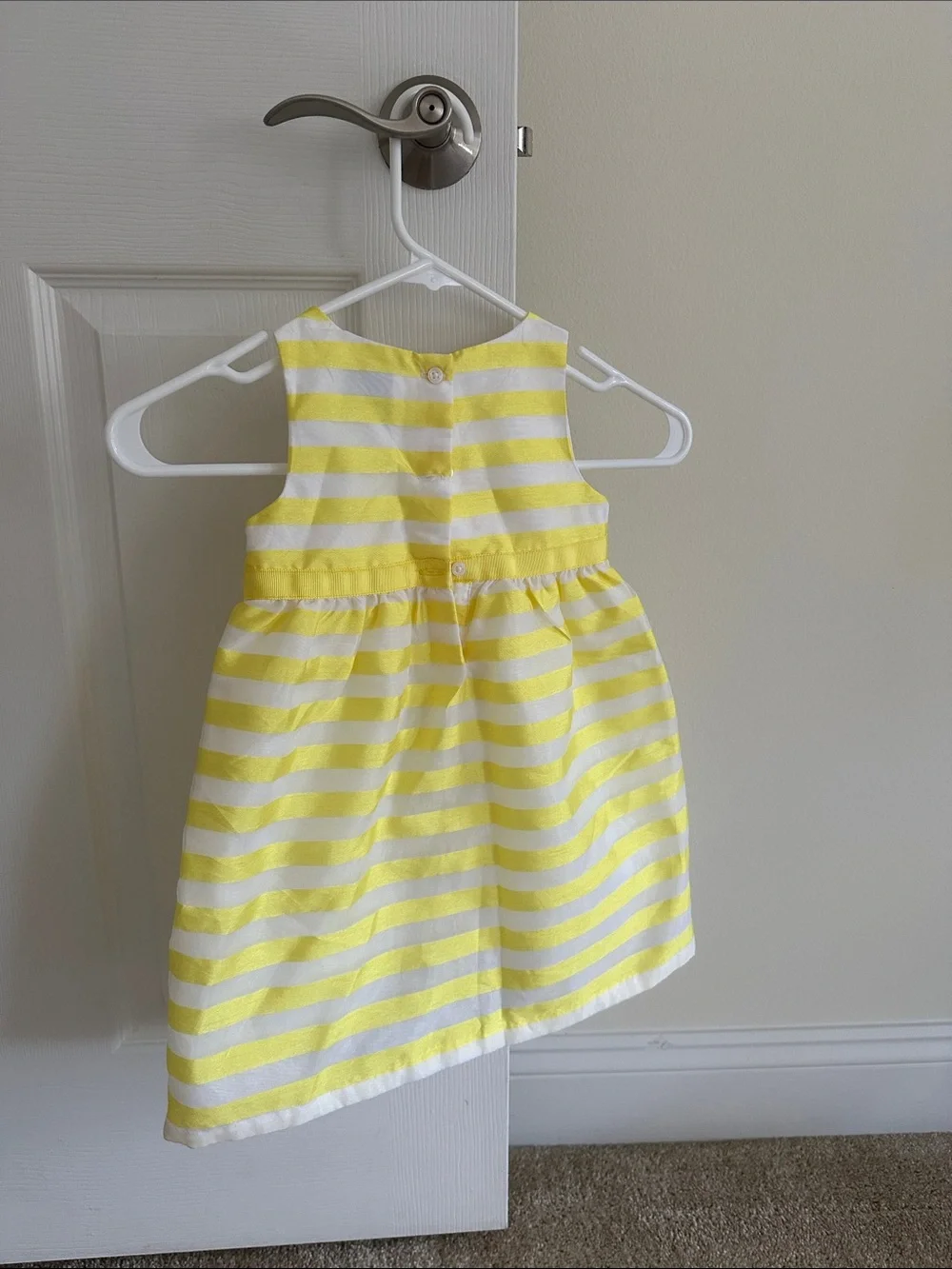 Gymboree Yellow and White Striped Bow Dress